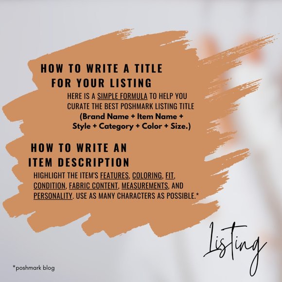 Seller Tips - LISTING & RE-LISTING - Picture 4 of 7